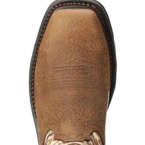 Ariat Men's WorkHog Patriot 11" Soft Toe Work Western Boot - Earth - 10023100
