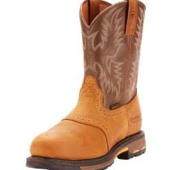 Ariat Men's WorkHog Pull-On Ct 10" Comp Toe Western Work Boot- Bark - 10001191