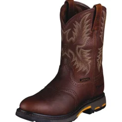 Ariat Men's WorkHog Pull-On 10" Soft Toe Western Work Boot - Copper - 10001187