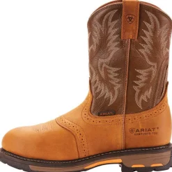 Ariat Men's WorkHog Pull-On Ct 10" Comp Toe Western Work Boot- Bark - 10001191