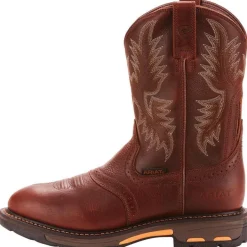 Ariat Men's WorkHog Pull-On 10" Soft Toe Western Work Boot - Copper - 10001187