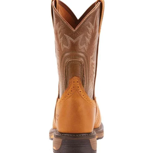 Ariat Men's WorkHog Pull-On Ct 10" Comp Toe Western Work Boot- Bark - 10001191