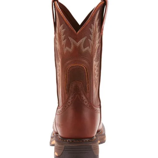 Ariat Men's WorkHog Pull-On 10" Soft Toe Western Work Boot - Copper - 10001187