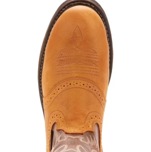 Ariat Men's WorkHog Pull-On Ct 10" Comp Toe Western Work Boot- Bark - 10001191