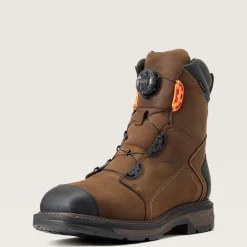 Ariat Men's WorkHog Xt Boa 8" Carbon Toe WP Work Boot -Brown- 10038922