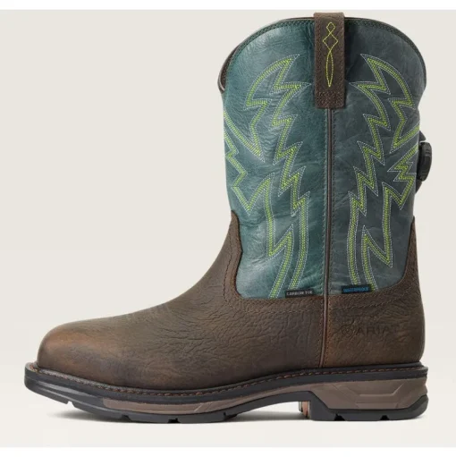 Ariat Men's WorkHog Xt Boa Carbon Toe WP Western Work Boot - Brown - 10038924