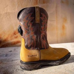 Ariat Men's WorkHog Xt Boa Soft Toe WP Western Work Boot - Bark - 10038921