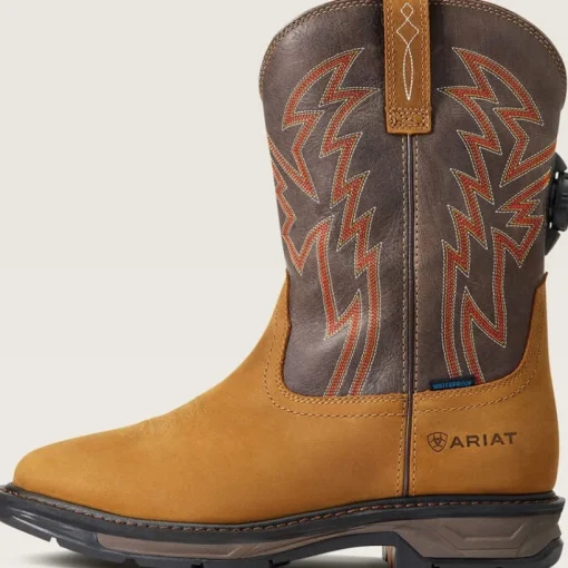 Ariat Men's WorkHog Xt Boa Soft Toe WP Western Work Boot - Bark - 10038921