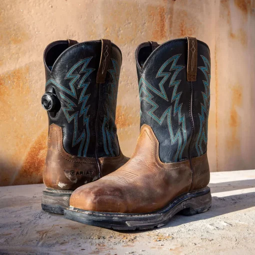 Ariat Men's WorkHog Xt BOA Carbon Toe Western Work Boot -Dark Earth- 10038923