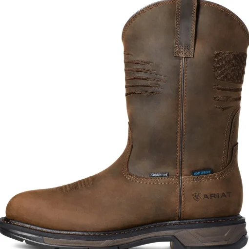 Ariat Men's WorkHog XT Carbon Toe WP Western Work Boot - Brown - 10036002