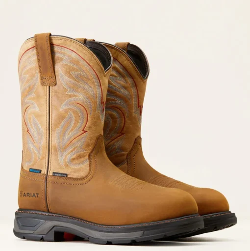 Ariat Men's WorkHog Xt Carbon Toe WP Western Work Boot - Brown - 10045435