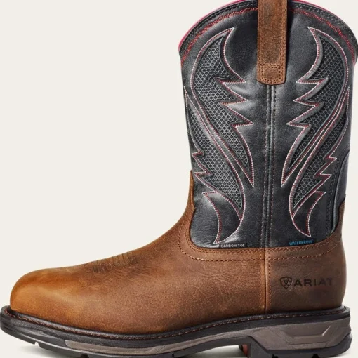 Ariat Men's WorkHog Xt VenTek Carbon Toe Western Work Boot -Brown- 10036005