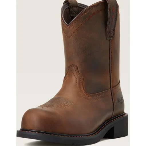 Ariat Women's Fatbaby Pull On Steel Toe Work Boot -Brown- 10040431