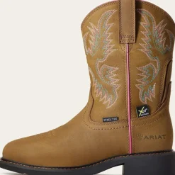 Ariat Women's Krista Steel Toe MetGuard Work Boot -Brown- 10033994