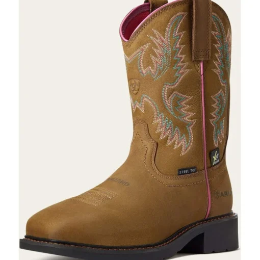 Ariat Women's Krista Steel Toe MetGuard Work Boot -Brown- 10033994