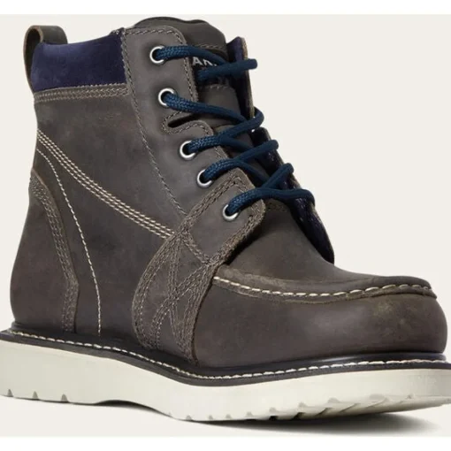 Ariat Women's Rebar Wedge Moc Toe WP Work Boot - Steel Grey - 10035770