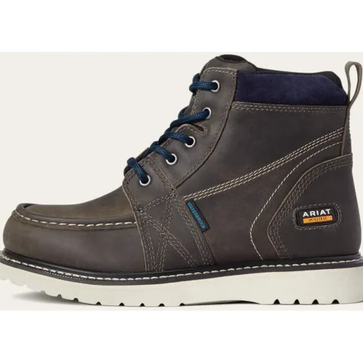 Ariat Women's Rebar Wedge Moc Toe WP Work Boot - Steel Grey - 10035770