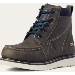 Ariat Women's Rebar Wedge Moc Toe WP Work Boot - Steel Grey - 10035770