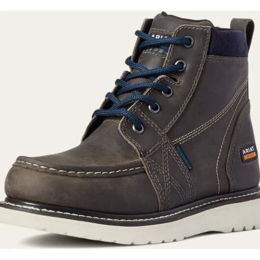 Ariat Women's Rebar Wedge Moc Toe WP Work Boot - Steel Grey - 10035770