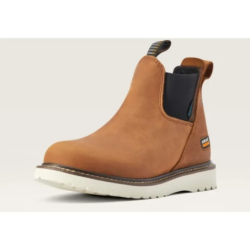 Ariat Women's Rebar Wedge WP Chelsea Work Boot -Aged Honey- 10042481