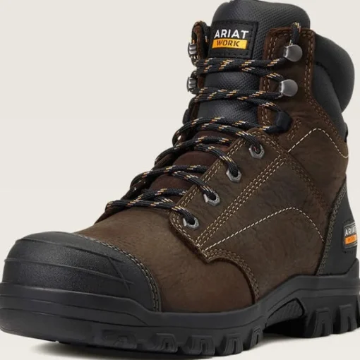 Ariat Women's Treadfast 6" Steel Toe WP Slip Resist Work Boot - Brown - 10040405