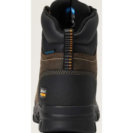 Ariat Women's Treadfast 6" Steel Toe WP Slip Resist Work Boot - Brown - 10040405