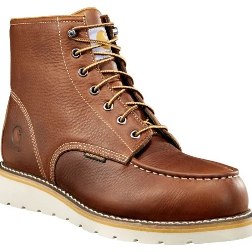 Carhartt Men's 6" Steel Toe Waterproof Wedge Work Boot - Tan - CMW6275