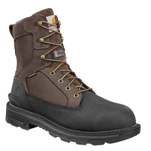 Carhartt Men's Ironwood 8" WP Alloy Toe Work Boot - Dark Brown - FT8509-M