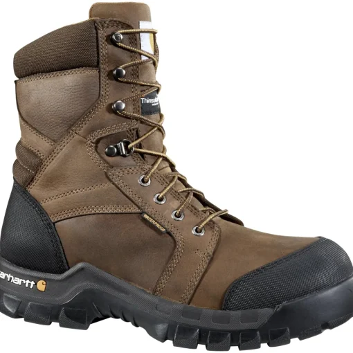 Carhartt Men's Rugged Flex 8" Comp Toe Ins WP Work Boot Brown CMF8389
