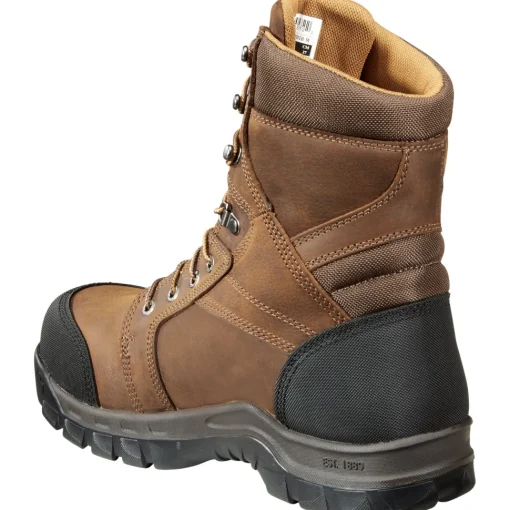 Carhartt Men's Rugged Flex 8" Comp Toe Ins WP Work Boot Brown CMF8389