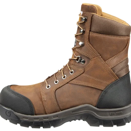 Carhartt Men's Rugged Flex 8" Comp Toe Ins WP Work Boot Brown CMF8389