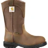 Carhartt Women's 10" Soft Toe WP Wellington Work Boot Brown CWP1150