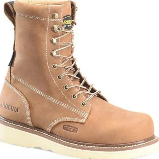 Carolina Men’s AMP 8” Comp Toe WP Wedge Work Boot - Brown - CA7842