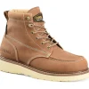 Carolina Men’s AMP 6” Moc Toe WP USA Made Wedge Work Boot Brown CA7041