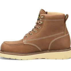 Carolina Men’s AMP 6” Moc Toe WP USA Made Wedge Work Boot Brown CA7041