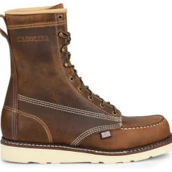 Carolina Men's Amp 8" Steel Toe USA Made Wedge Work Boot -Brown- CA8512