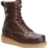 Carolina Men's Amp Hi 8" Broad Toe Wedge Work Boot - Dark Oak - CA8049