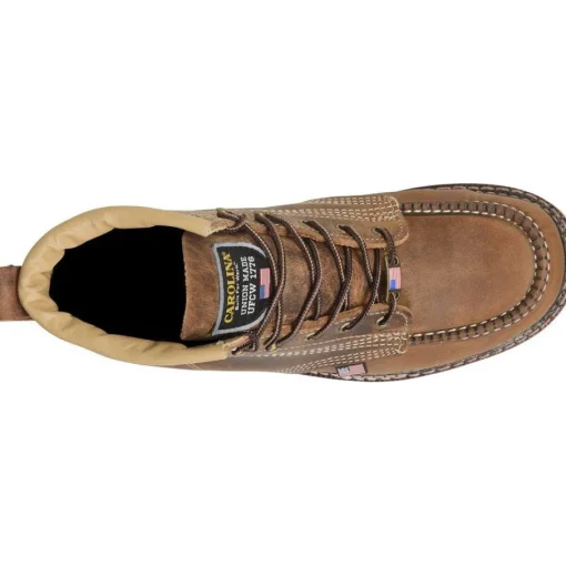 Carolina Men's AMP USA Made 6" Stl Toe Wedge Work Boot Brown - CA7811