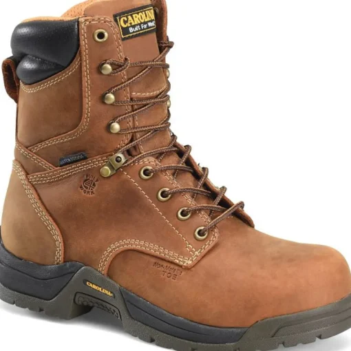 Carolina Men's Bruno Hi 8" Soft Toe WP Slip Resist Work Boot -Brown- CA8020