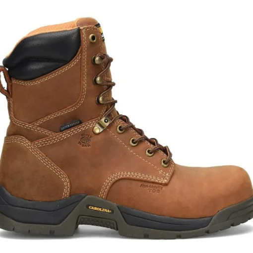 Carolina Men's Bruno Hi 8" Soft Toe WP Slip Resist Work Boot -Brown- CA8020