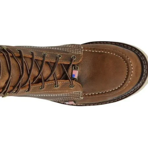 Carolina Men's Ferric 8" Soft Toe USA Made Moc Toe Work Boot - Brown - CA7016