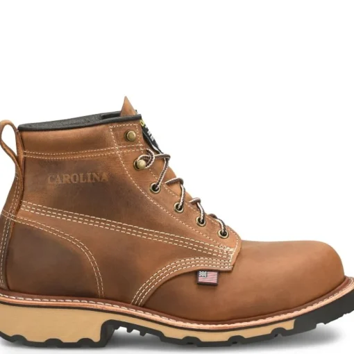 Carolina Men's Ferric 6" Steel Toe Made In USA Work Boot- Brown- CA7829