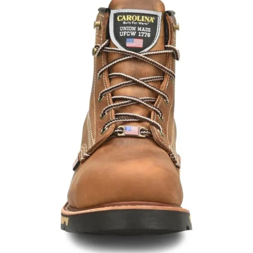 Carolina Men's Ferric 6" Steel Toe Made In USA Work Boot- Brown- CA7829
