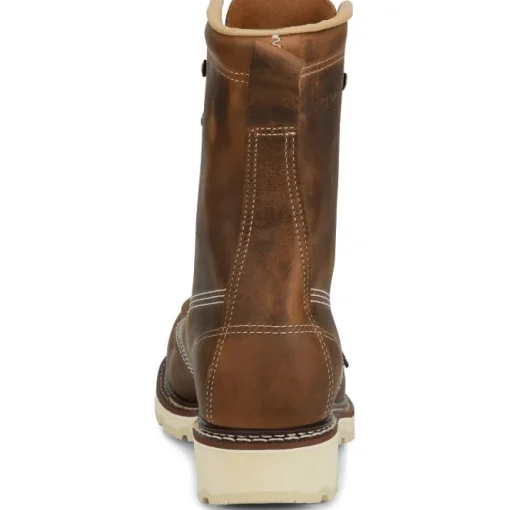 Carolina Men's Ferric USA Made 8" Steel Toe Moc Toe Work Boot - Brown - CA7516