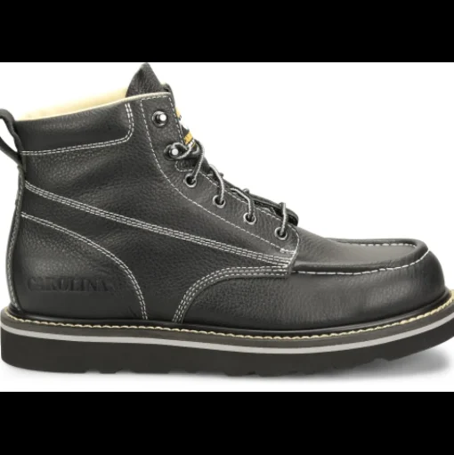 Carolina Men's Flatiron 6" Moc Toe Wedge Work Boot - Black - CA7007