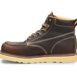 Carolina Men’s Flatiron 6” Moc Toe Wedge Work Boot - Brown - CA7043