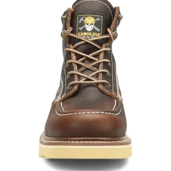 Carolina Men’s Flatiron 6” Moc Toe Wedge Work Boot - Brown - CA7043