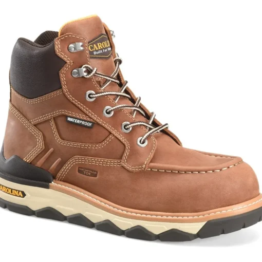 Carolina Men's Guardian 6" WP Comp Toe Wedge Work Boot - Brown - CA7834