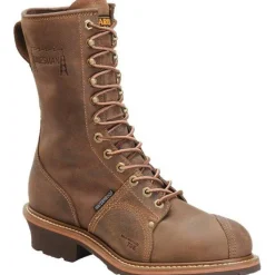 Carolina Men's Linesman 10" Comp Toe WP Work Boot - Brown - CA1904