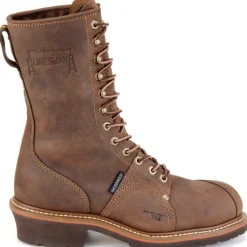 Carolina Men's Linesman 10" Comp Toe WP Work Boot - Brown - CA1904